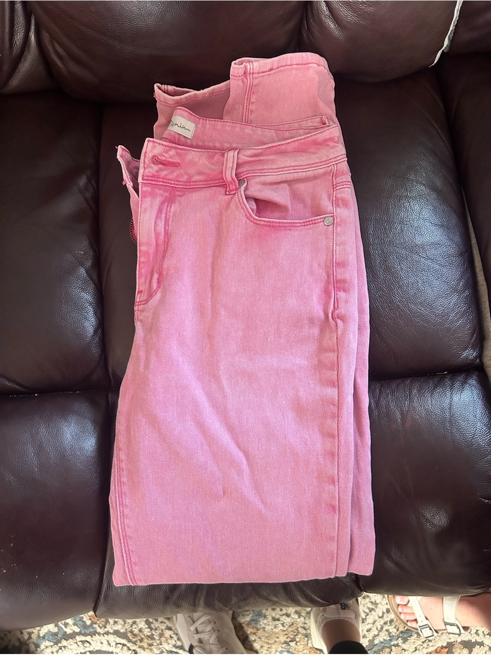 Pink Women's High-Waist Jeans